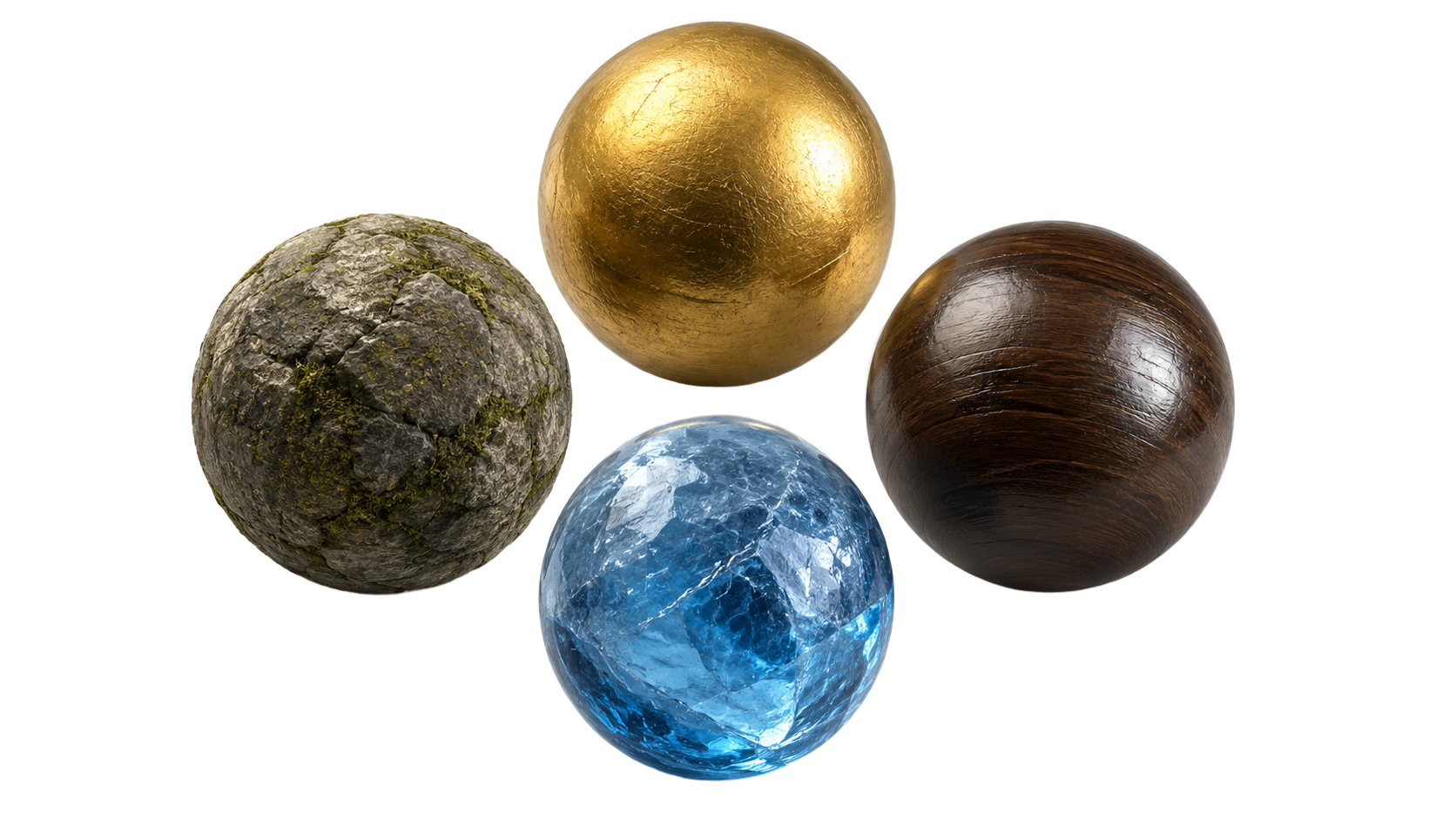Material spheres showcase